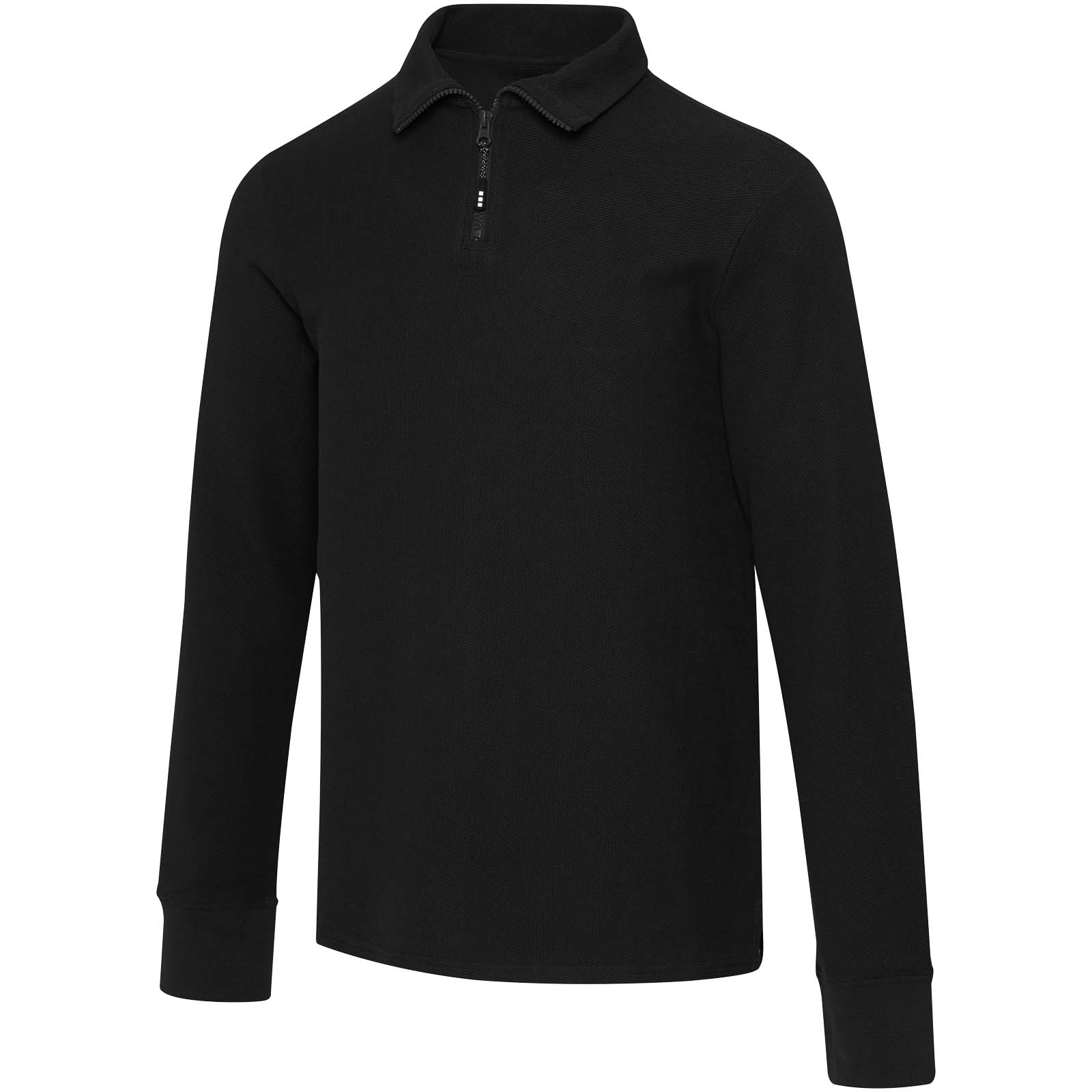 Apollo 245 g/m² unisex polo s dugim rukavima i polu-zipom