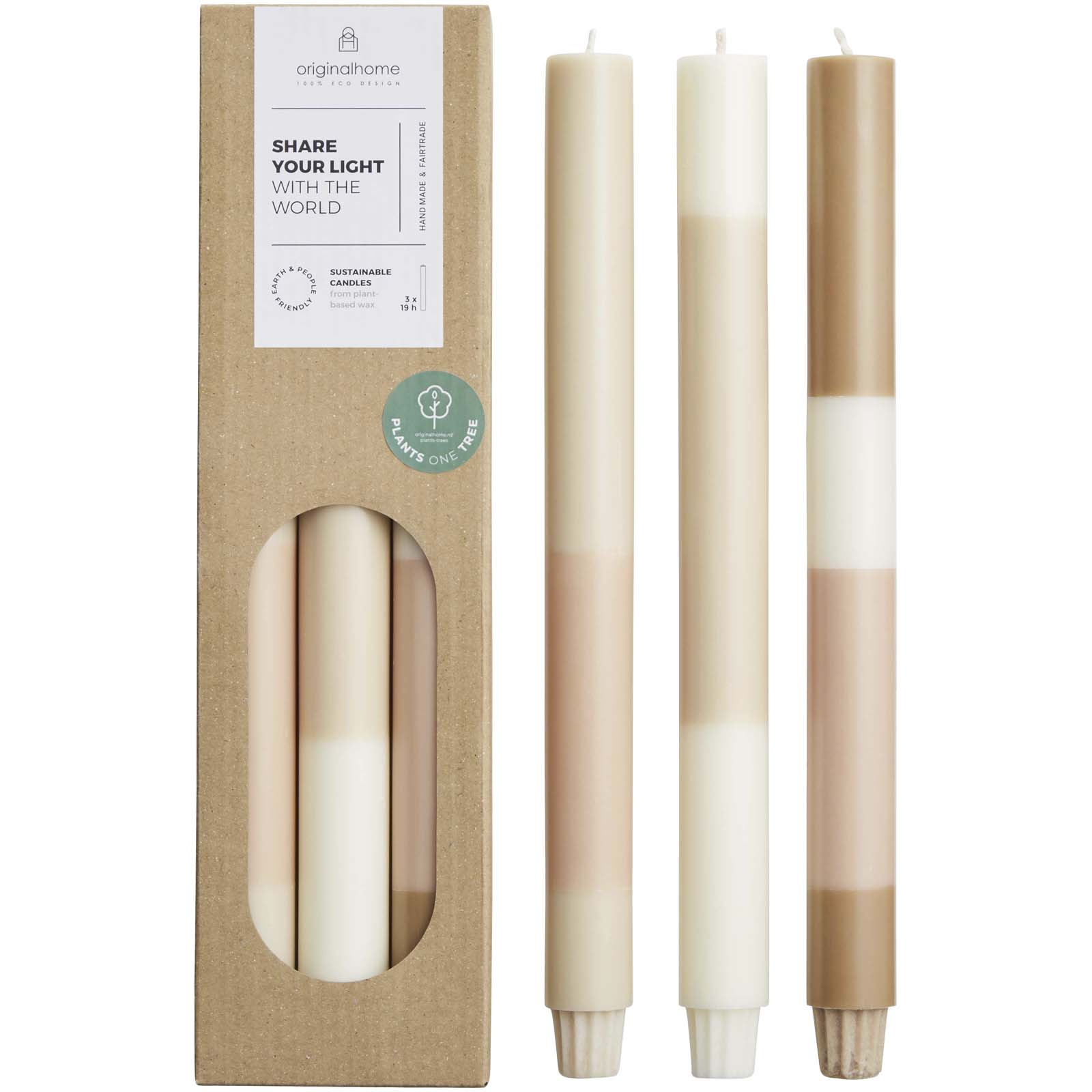 Originalhome slojevite svijeće od vapnenca - set od 3