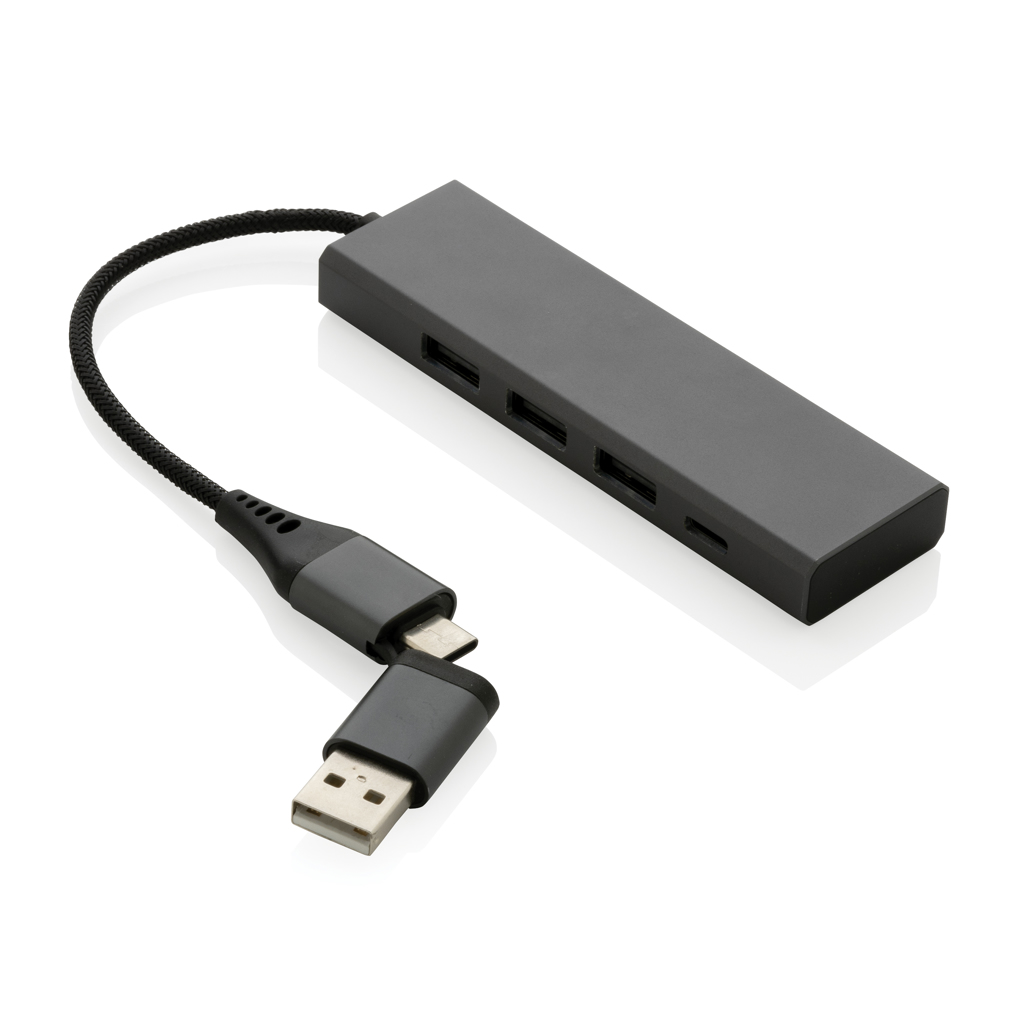 Terra RCS USB hub od recikliranog aluminija s 3 USB priključka