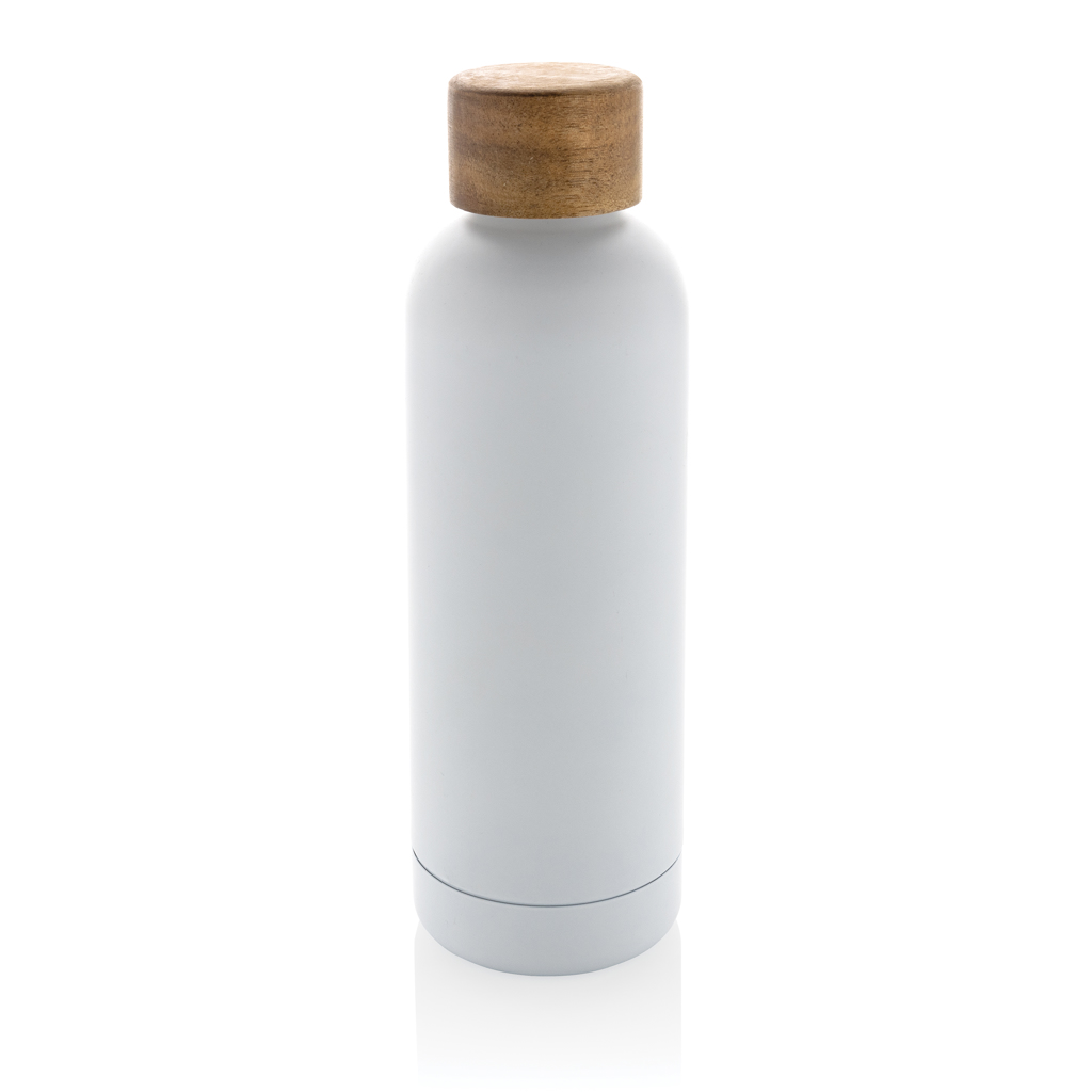 Wood vakuumska boca od recikliranog čelika s poklopcem od akacije 500 ml