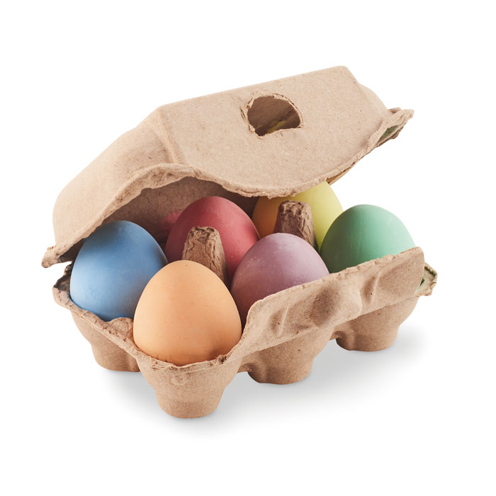 Tamago set od 6 kreda u obliku jaja u kartonskoj kutiji