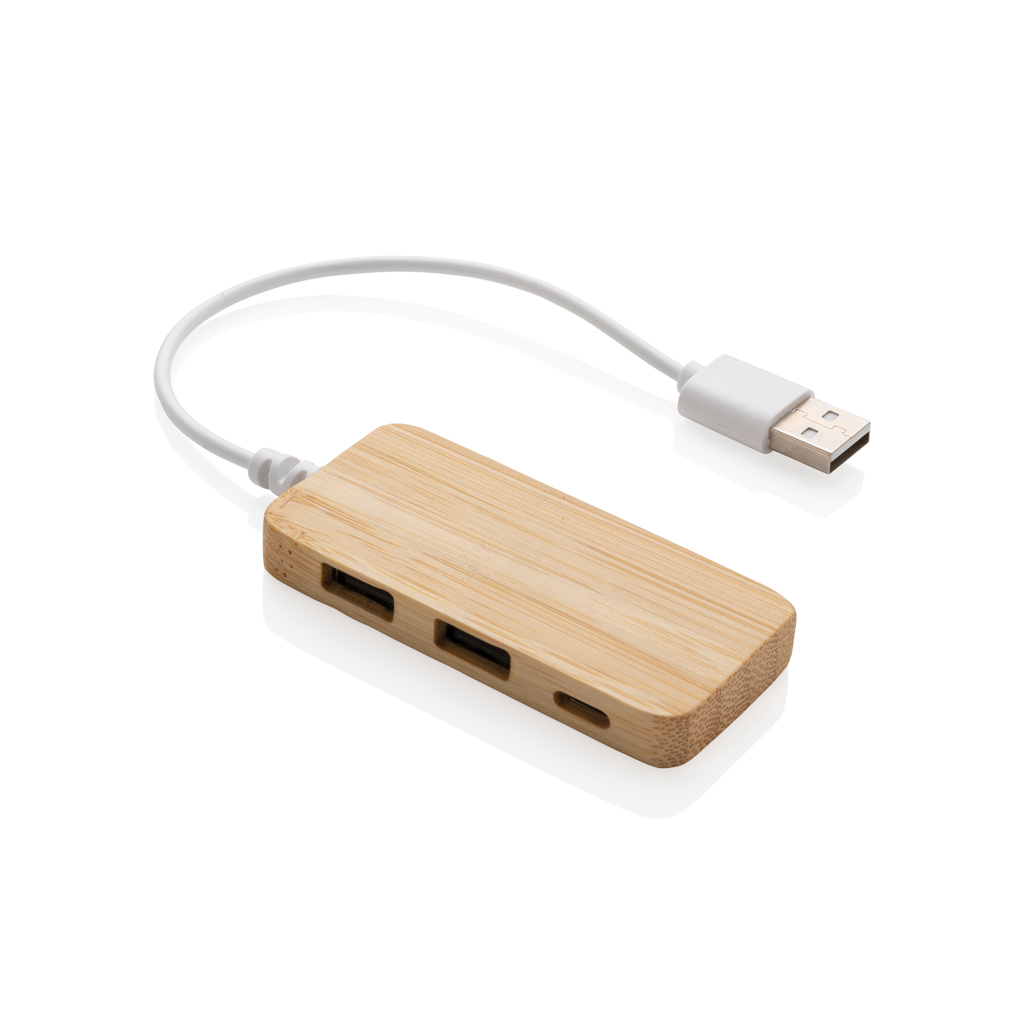 USB hub od bambusa s Type-C priključkom