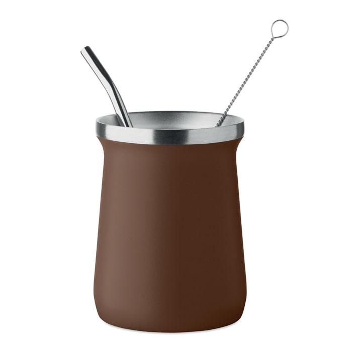 Miyerba dvostjena šalica za yerba mate od recikliranog čelika 240 ml