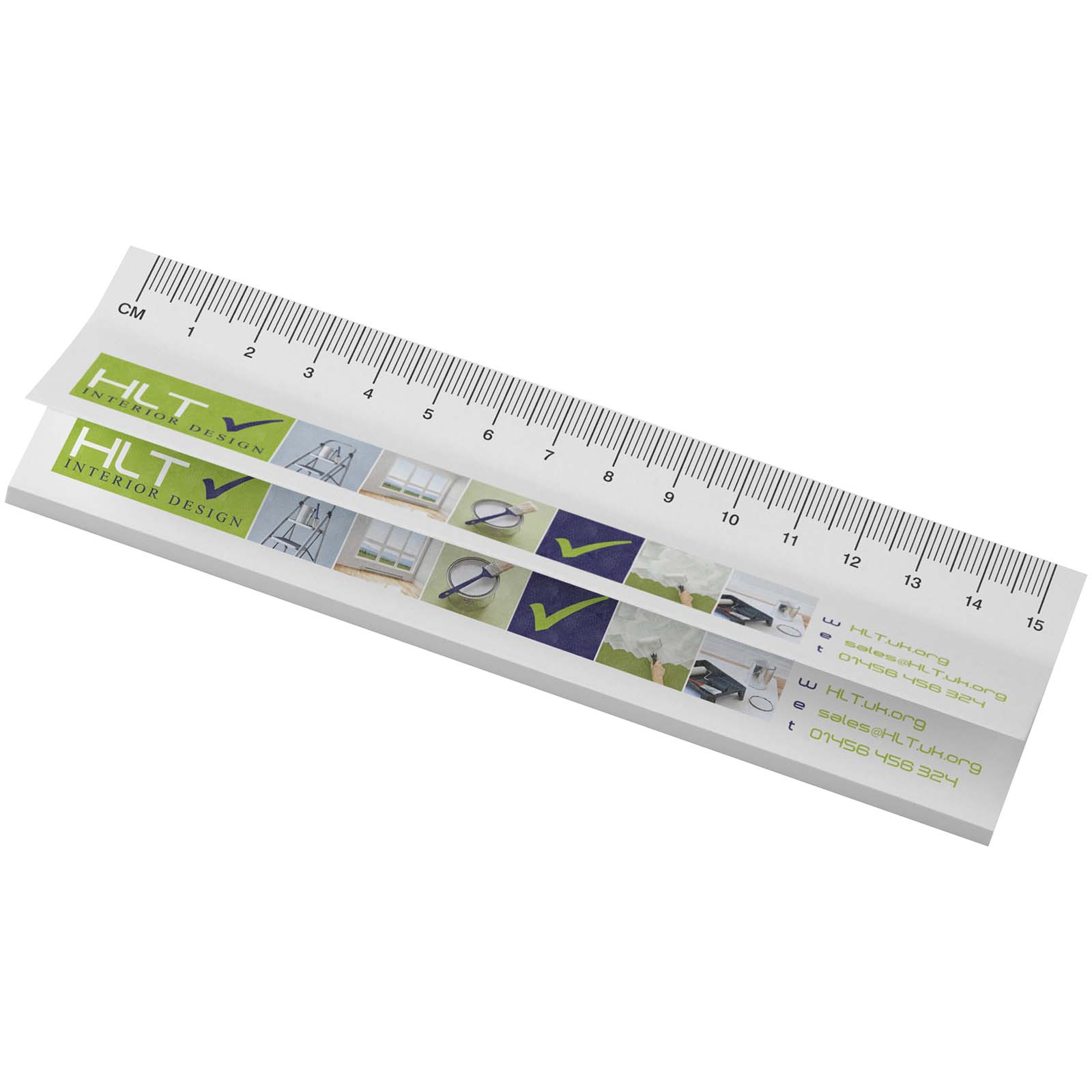 Sticky-Mate® reciklirane samoljepljive bilješke s otisnutim 15 cm ravnalom