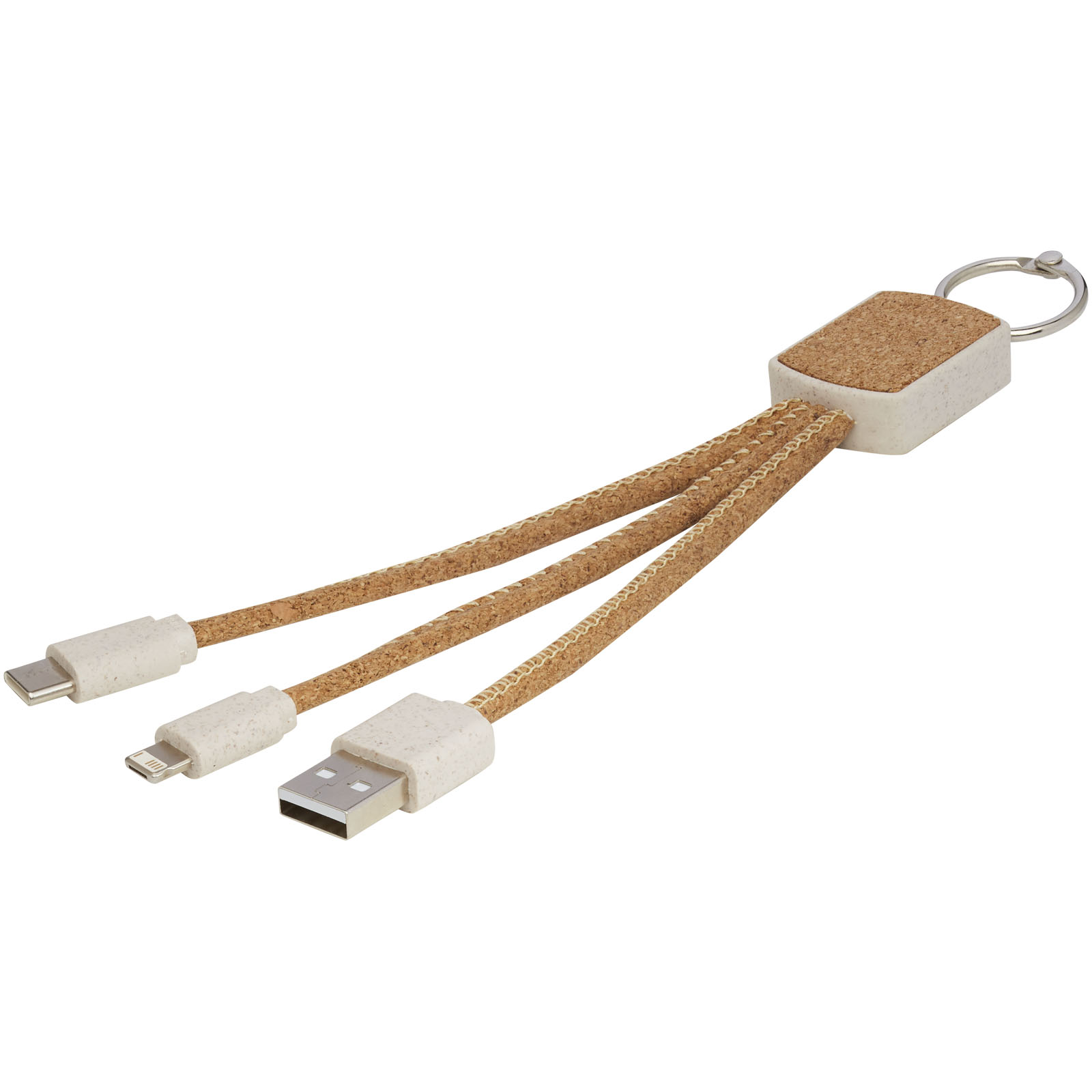 Bates kabel za punjenje 3-u-1 od pšenične slame i pluta