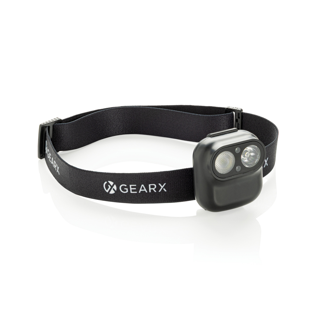 GearX naglavna svjetiljka sa senzorom pokreta od reciklirane plastike RCS