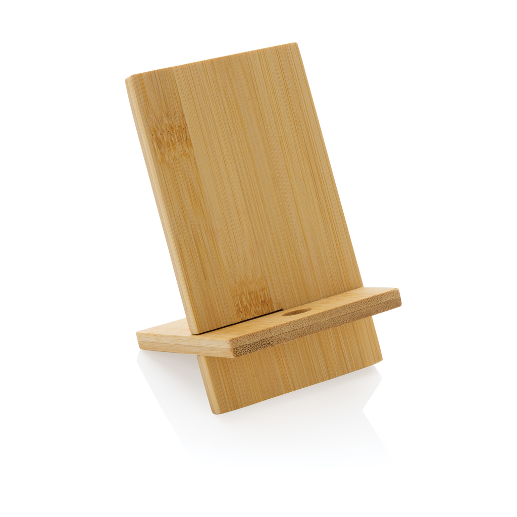 Stalak za mobitel od FSC® bambusa u kraft kutiji