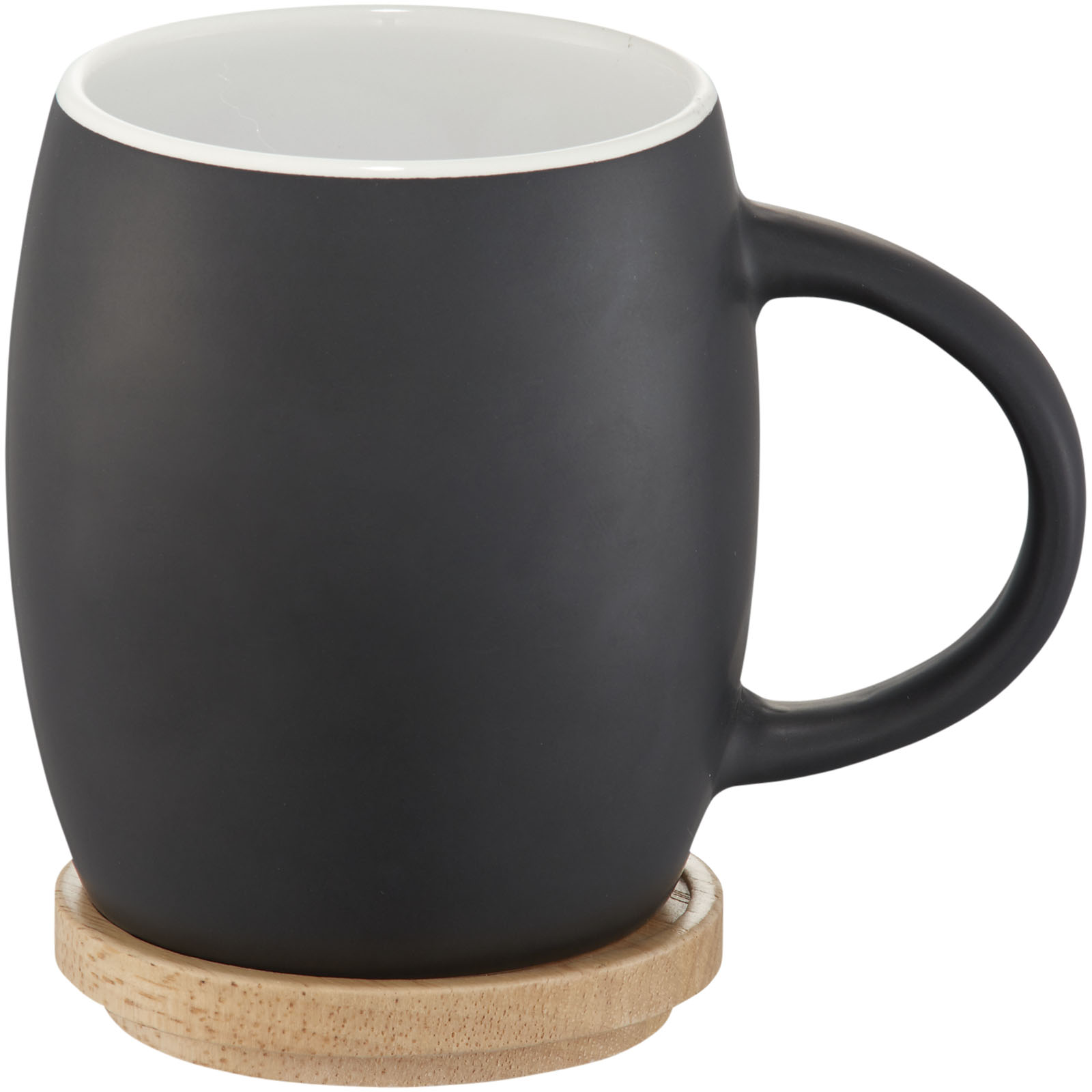 Keramička šalica Hearth 400 ml s drvenim podmetačem