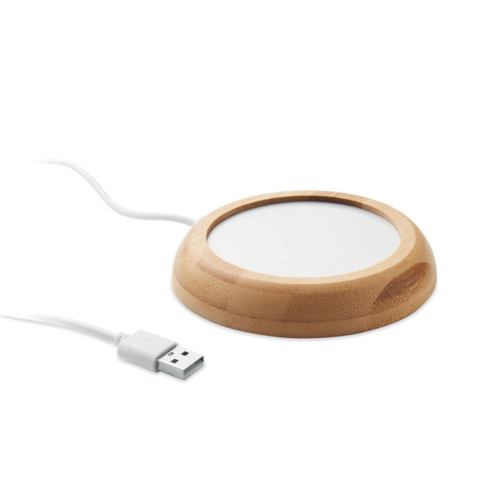 Muglet USB grijač za šalice od bambusa
