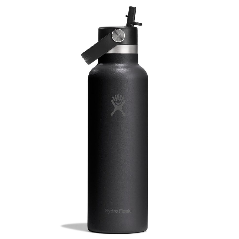 Hydro Flask Standard Mouth boca 621 ml s poklopcem sa slamkom, crna