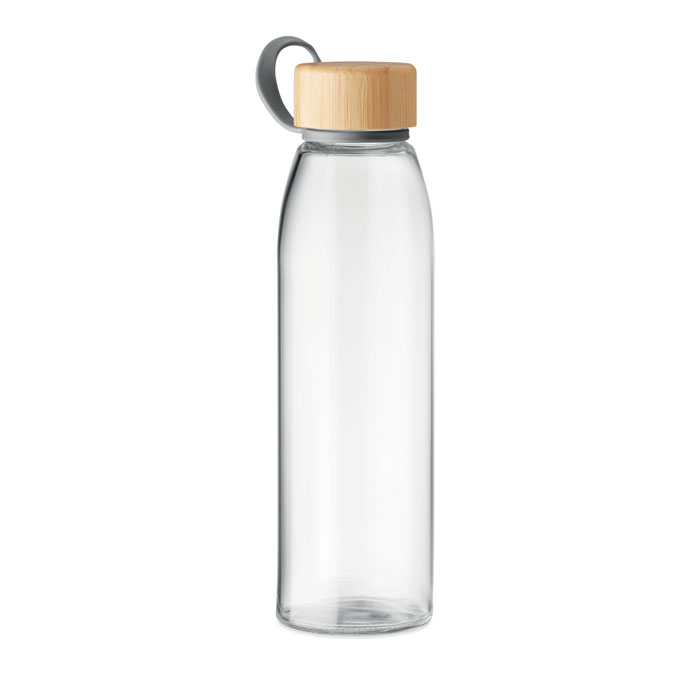 Fjord White staklena boca s poklopcem od bambusa 500 ml