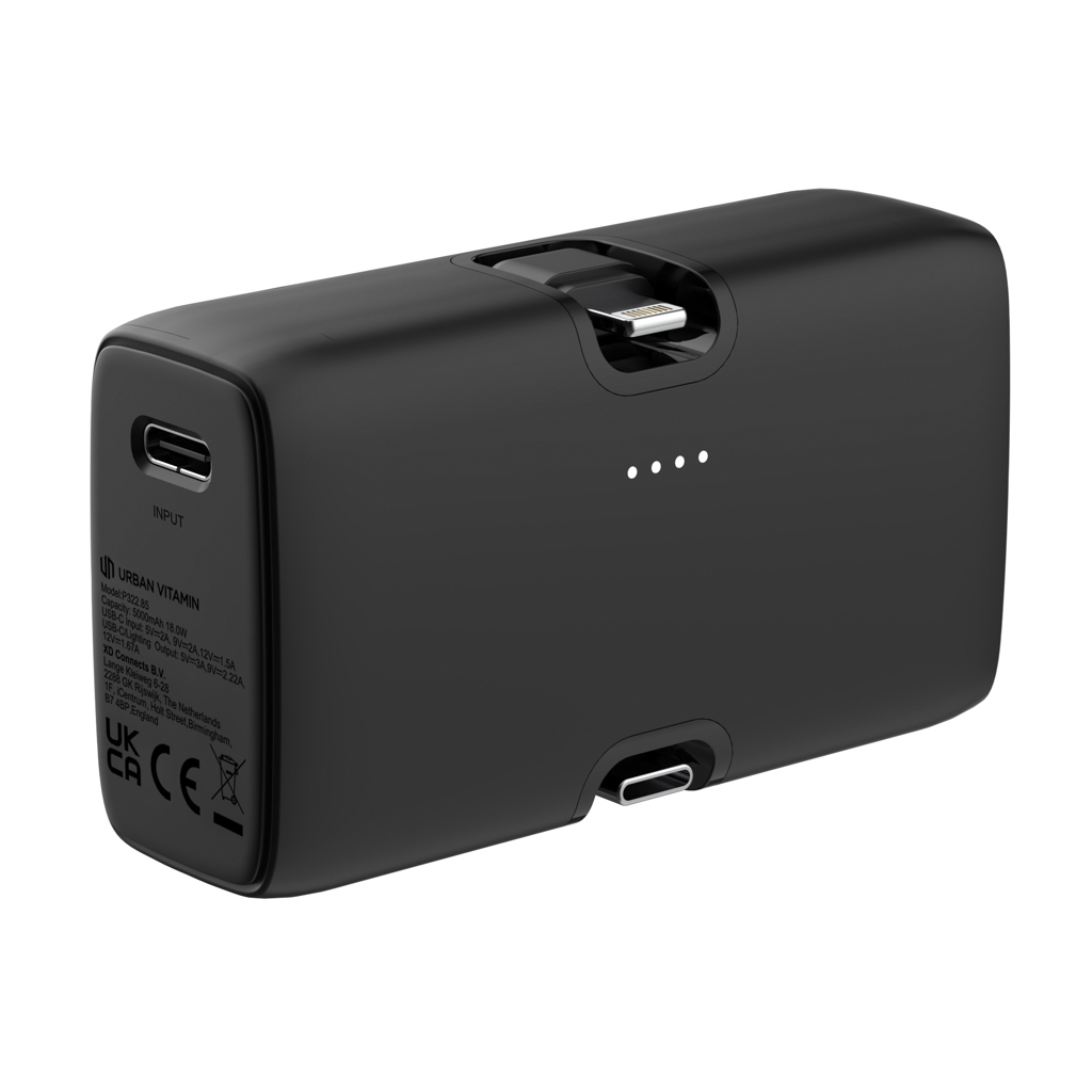 Urban Vitamin Los Angeles powerbank 5000 mAh 20 W PD s ugrađenim konektorima
