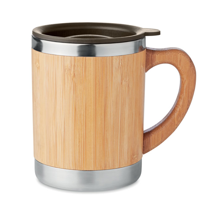 Mokka termo šalica s oblogom od bambusa 300 ml