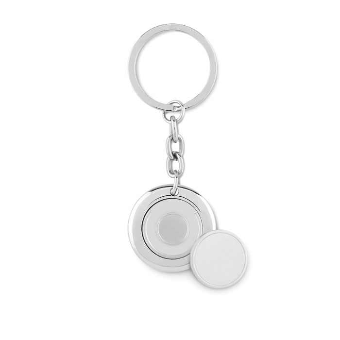 Flat Ring metalni privjesak za ključeve sa žetonom za kolica