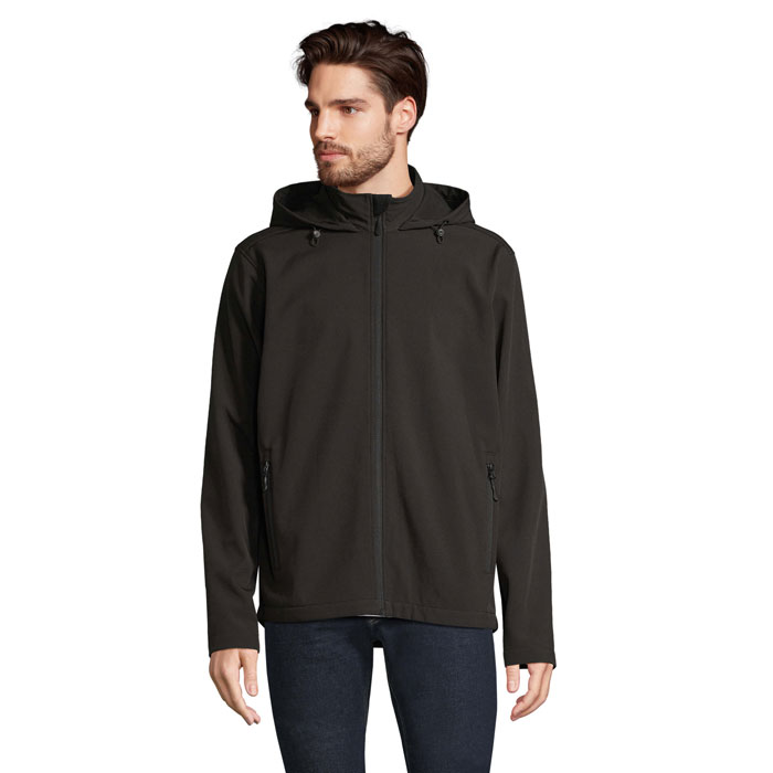 Race Hooded Men muška softshell jakna s kapuljačom od RPET-a