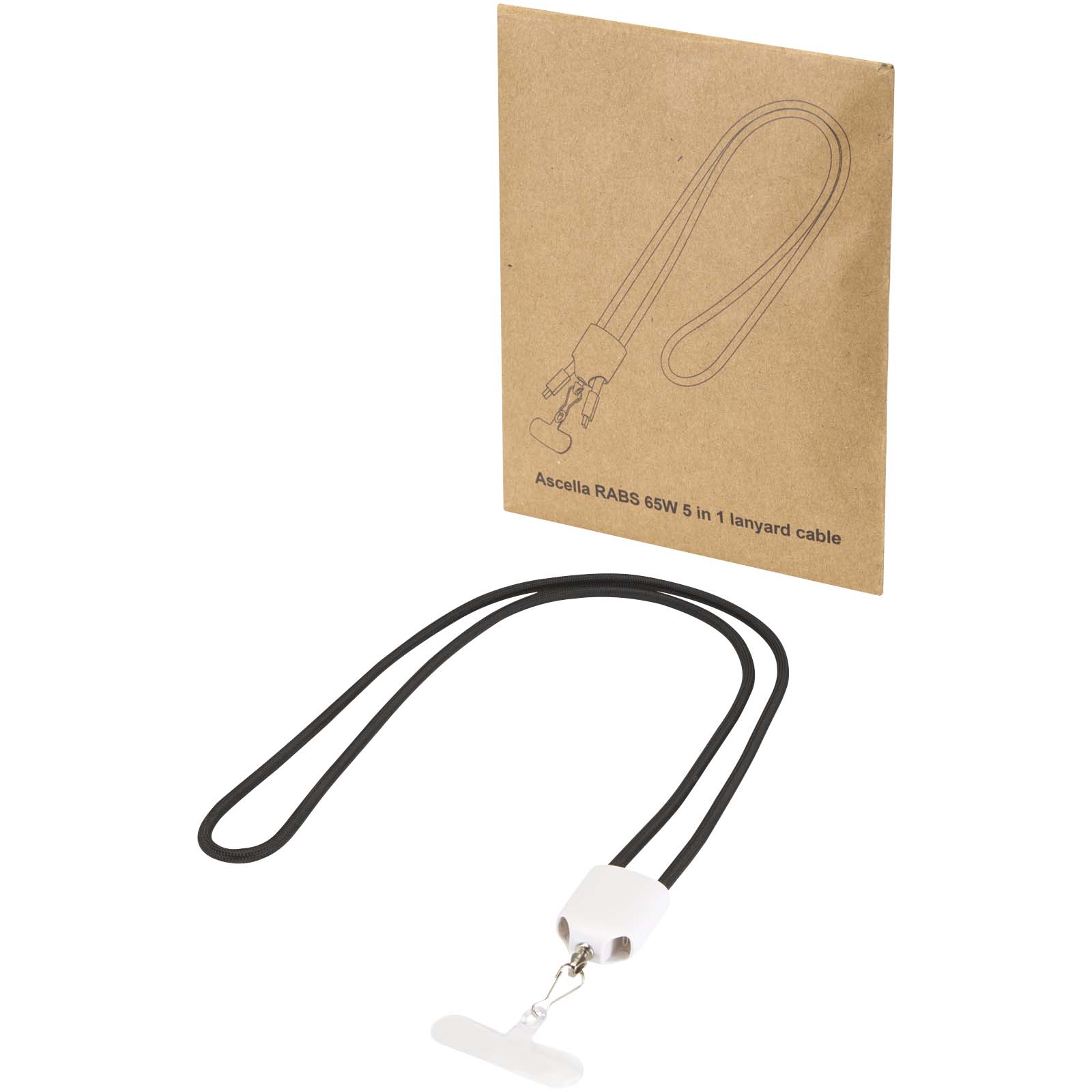 Ion 65W 5-u-1 kabel za punjenje s trakom za nošenje od reciklirane plastike