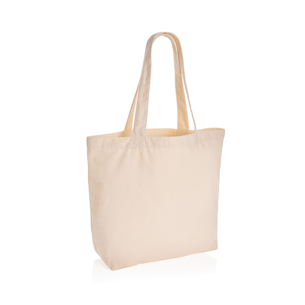 Impact AWARE™ torba za kupovinu s džepom od nebojenog recikliranog platna 240 g/m²