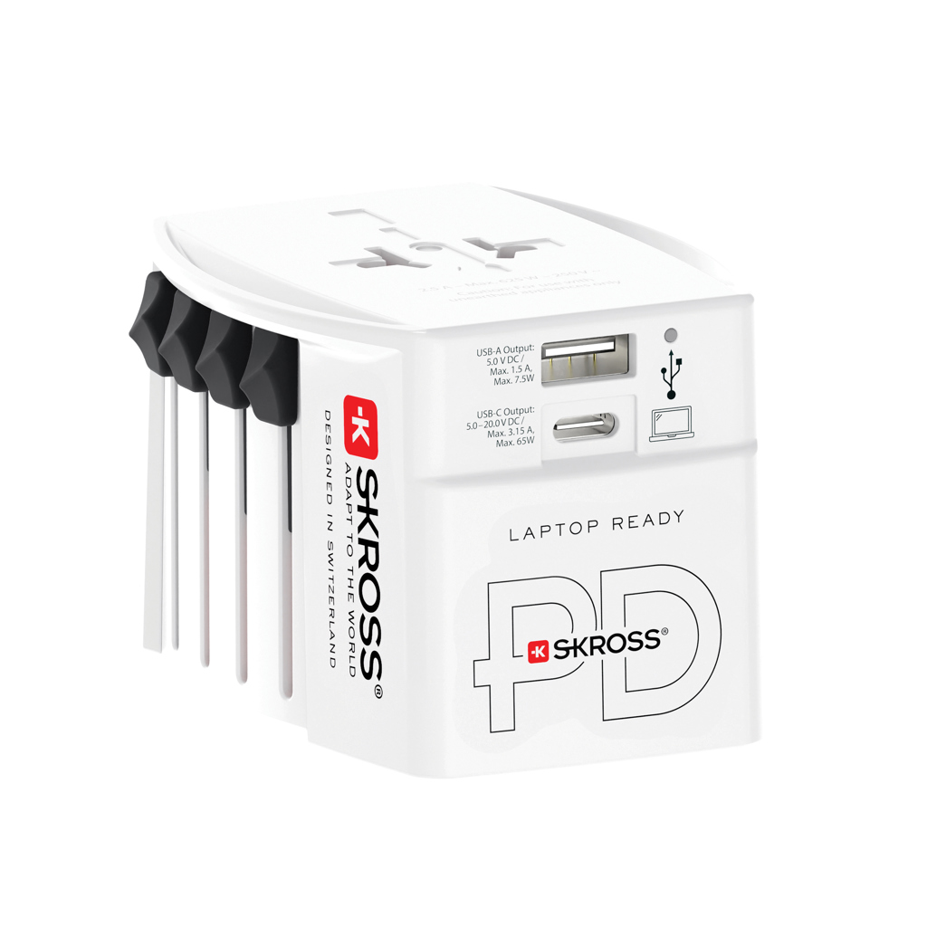SKROSS MUV 65 W PD putni adapter s USB-C kabelom
