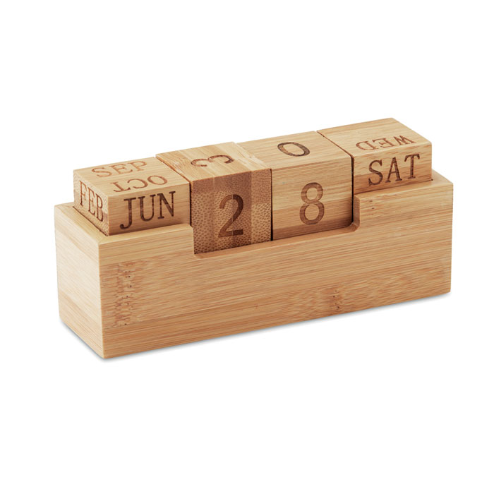 Karenda vječni stolni kalendar od bambusa
