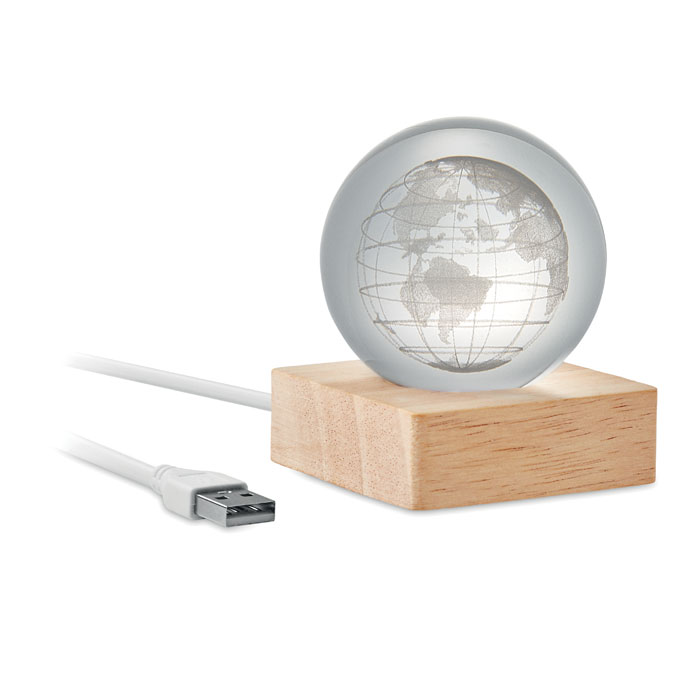 Globe Light staklena kugla s punjivim LED svjetlom FSC