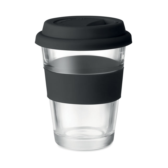 Astoglass staklena šalica sa silikonskim poklopcem 350 ml