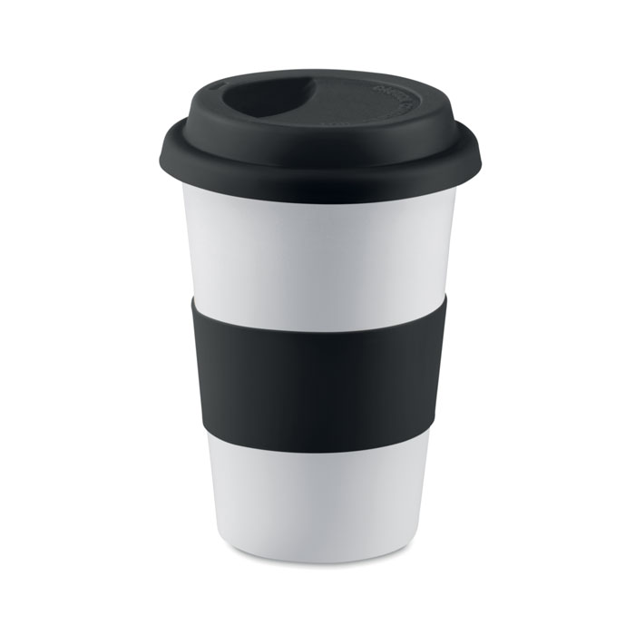 Tribeca keramička šalica sa silikonskim poklopcem 400 ml