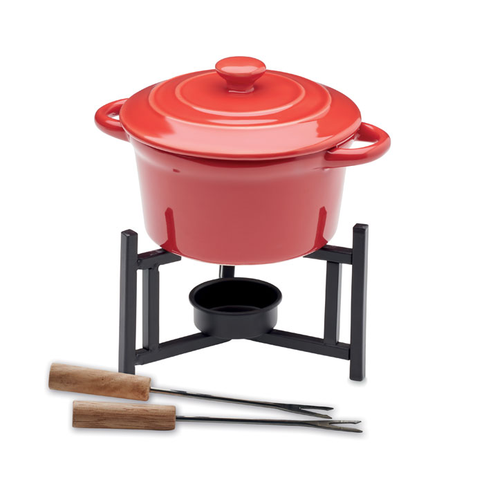 Big Kase keramički fondue set s poklopcem za dvoje 300 ml