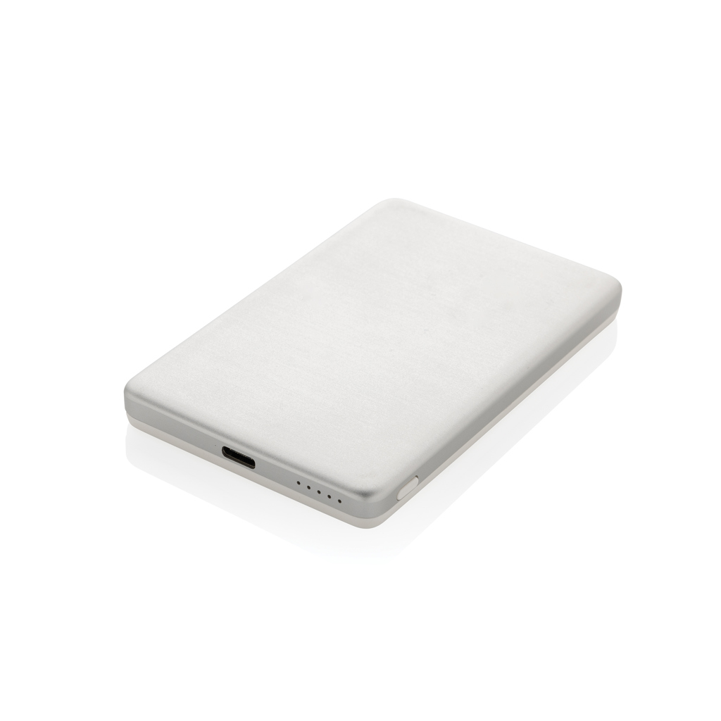 Orion ultratanki magnetski powerbank 5000 mAh 5 W, RCS reciklirani aluminij