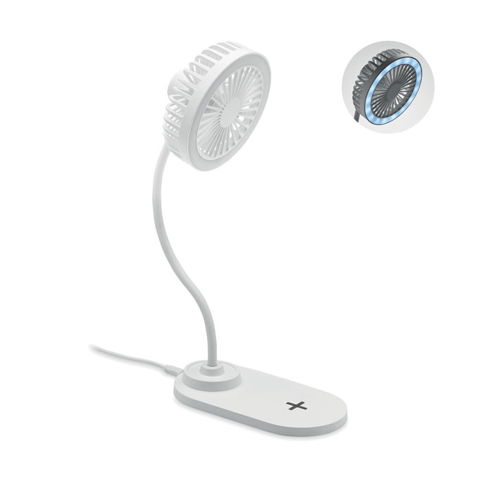 Viento stolni ventilator s LED svjetlom i bežičnim punjačem