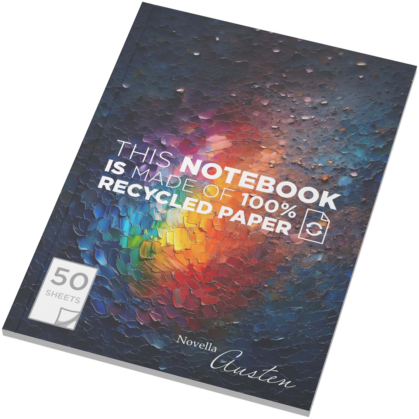 Novella Austen A5 bilježnica s mekim uvezom od recikliranog papira - 50 listova s linijama