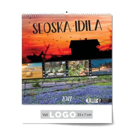 „Seoska Idila“ 13 list., PVC vrećica, color kalendar