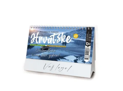 „Nacionalni Parkovi Hrvatske“ 13 list., stolni kalendar, koverta