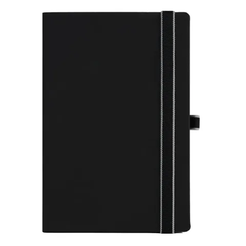 Stanley Black – notes A5 s dvobojnom elastičnom trakom, držačem olovke i obojanim rubom knjižnog bloka