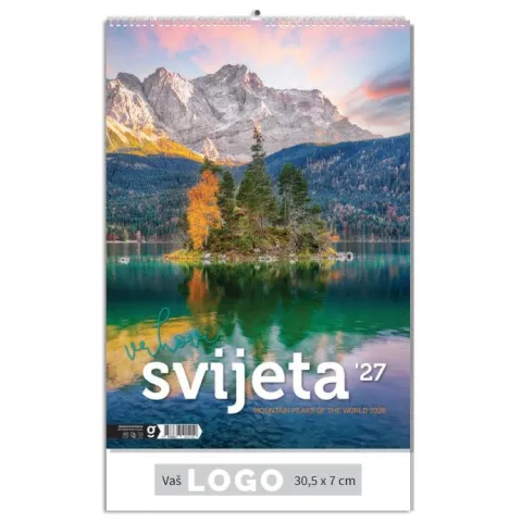 „Vrhovi Svijeta“ 13 list., PVC vrećica, color kalendar