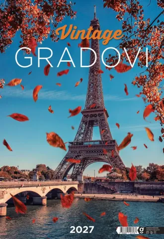 „Vintage Gradovi“ 13 list., PVC vrećica, color kalendar