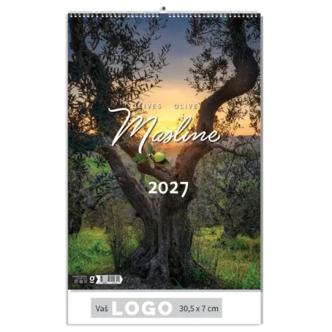 „Masline“ 13 list., PVC vrećica, color kalendar