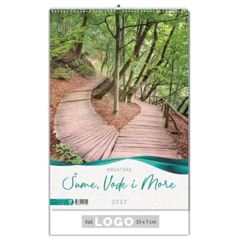 „Šume, Vode I More“ 13 list., PVC vrećica, color kalendar