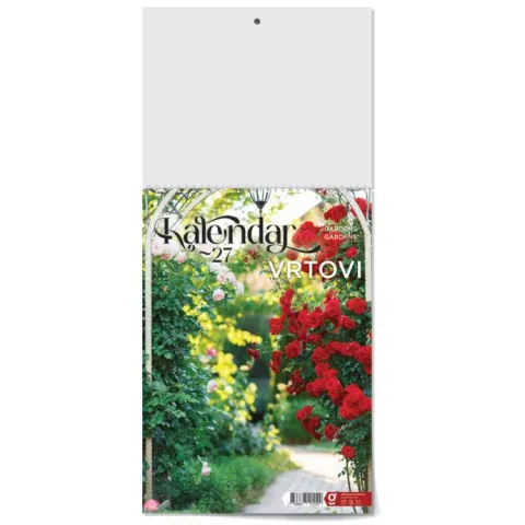 „Vrtovi“ 13 list., PVC vrećica, color kalendar