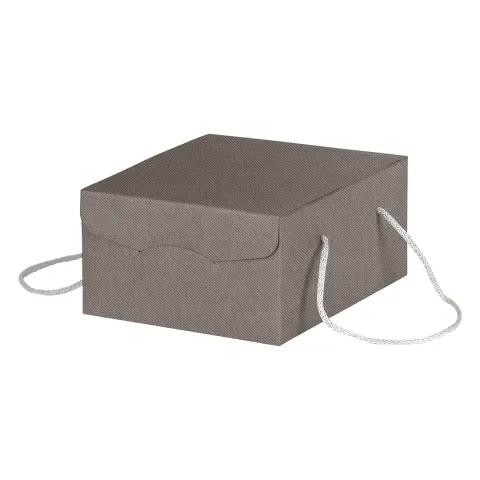 Cordini – troslojna samosklopiva poklon kutija s vezicama, 24 × 24 × 15 cm