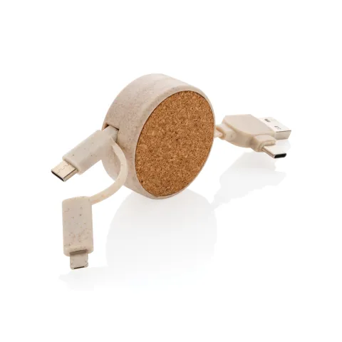 Cork and Wheat uvlačivi kabel 6 u 1
