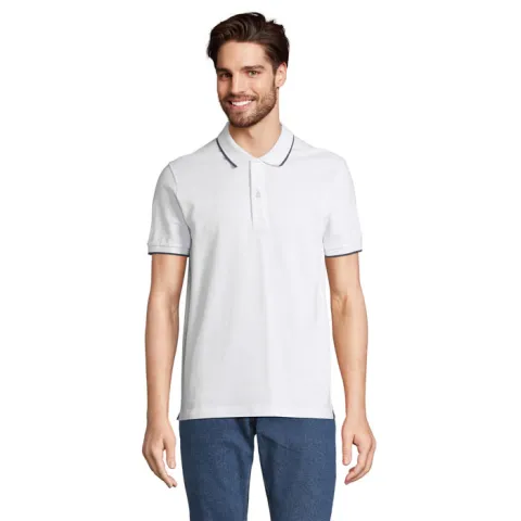 Palermo unisex polo majica s kontrastnim prugama