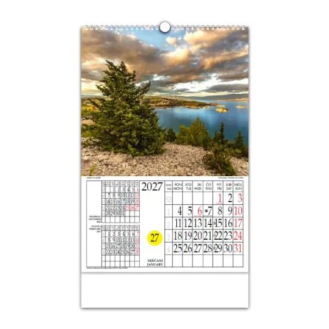 Idemo Na More – iDEMO NA MORE, zidni kalendar sa rotacijskim krugom 13 listova