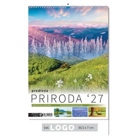 „Priroda“ 13 list., PVC vrećica, color kalendar
